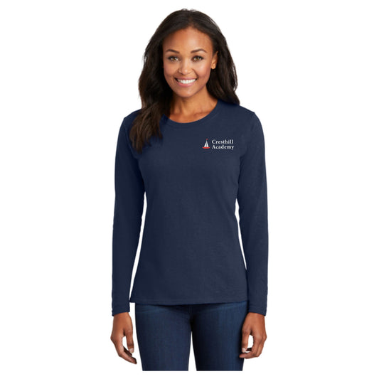 Port & Company® Women's Long Sleeve Core Cotton Tee