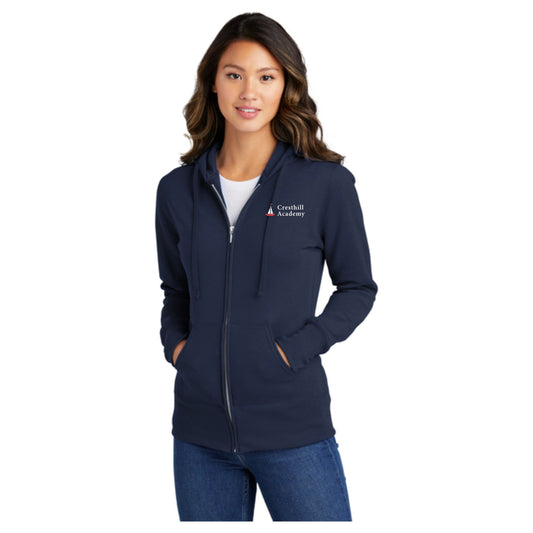 Port & Company® Women's Core Fleece Full-Zip Hooded Sweatshirt